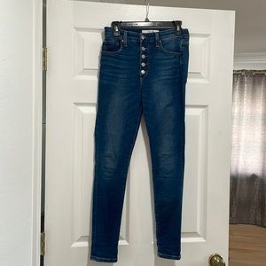 Joe’s jeans high rise skinny ankle button fly- Athens